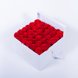 Preserved Roses in 30cm Square Box