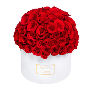 Fresh Red Roses in 30cm Round Box